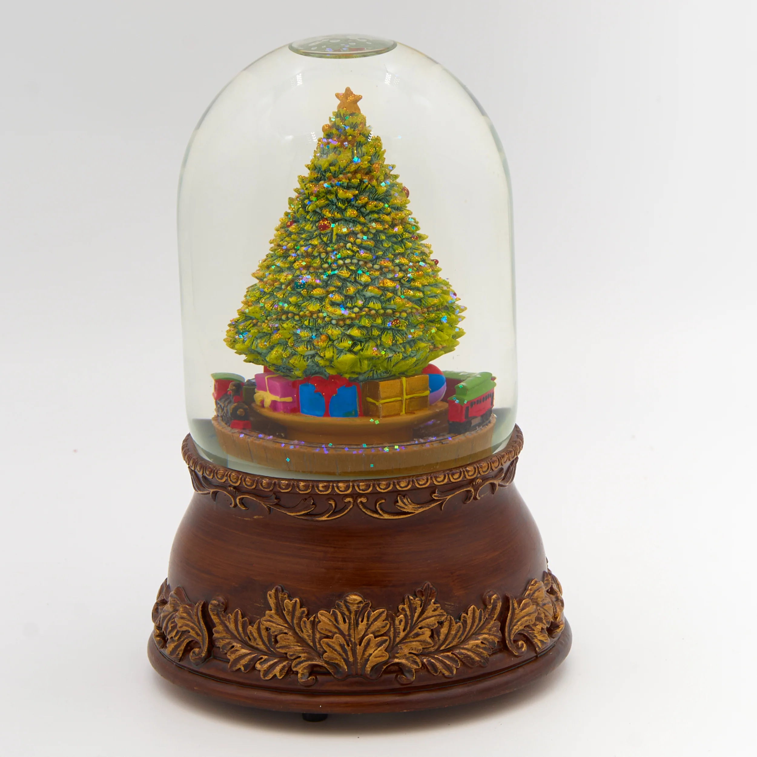 Glitterdome Musical Nutcracker Tree with Rotating Train – "Jingle Bells" Tune - Image 3