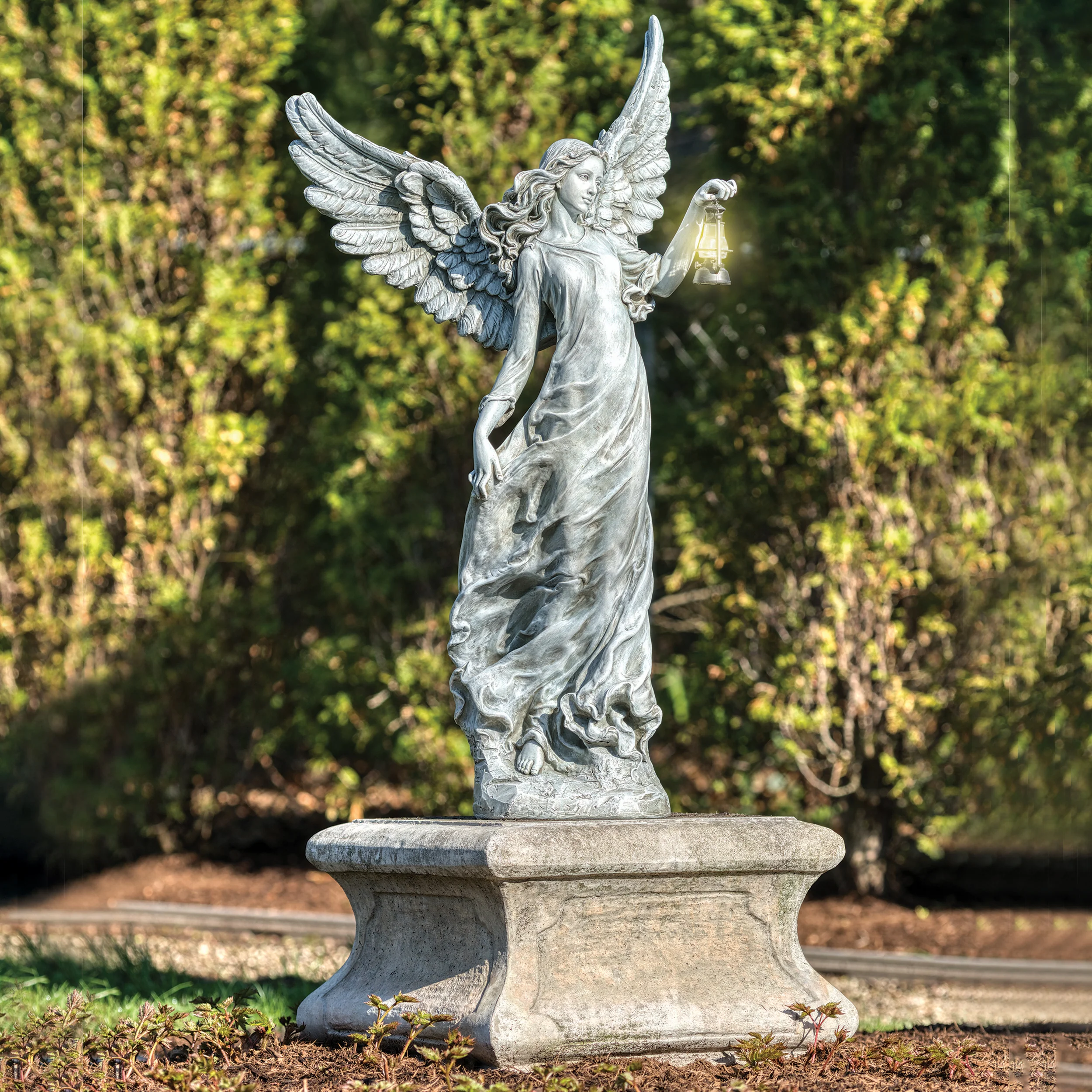 Joseph's Studio Solar Angel Holding Lantern