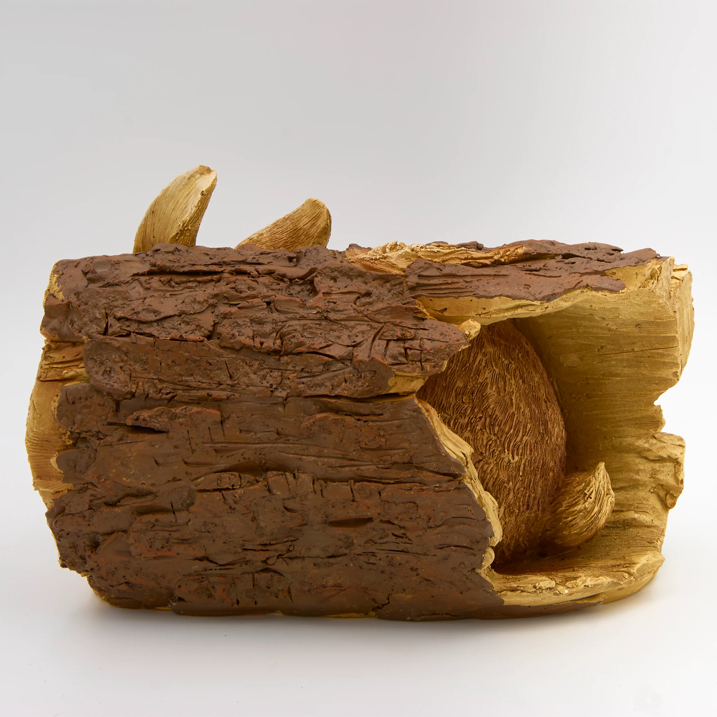 Bunny in Tree Trunk Garden Statue-Timber Tails Collection - Image 3