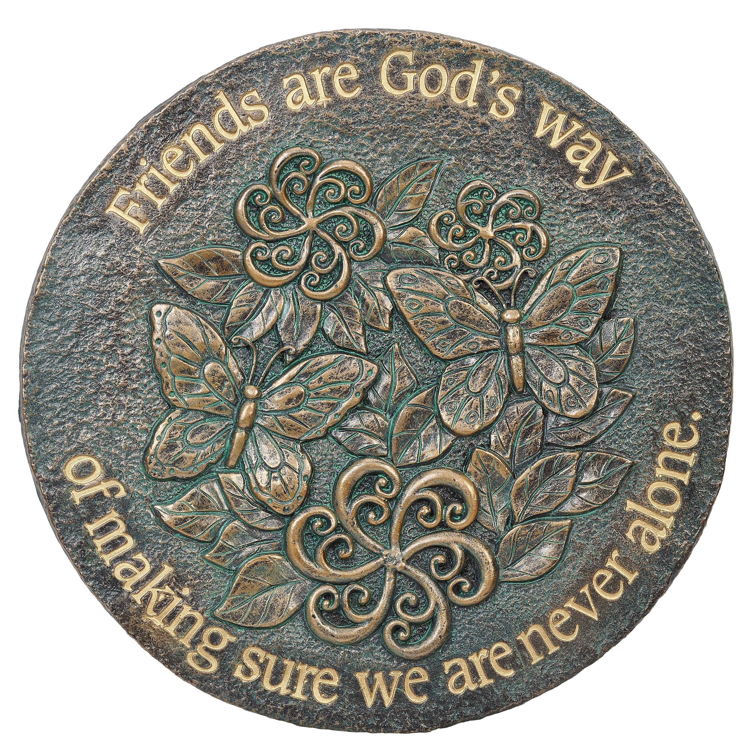Friends Are God's Way Bronze Garden Stone