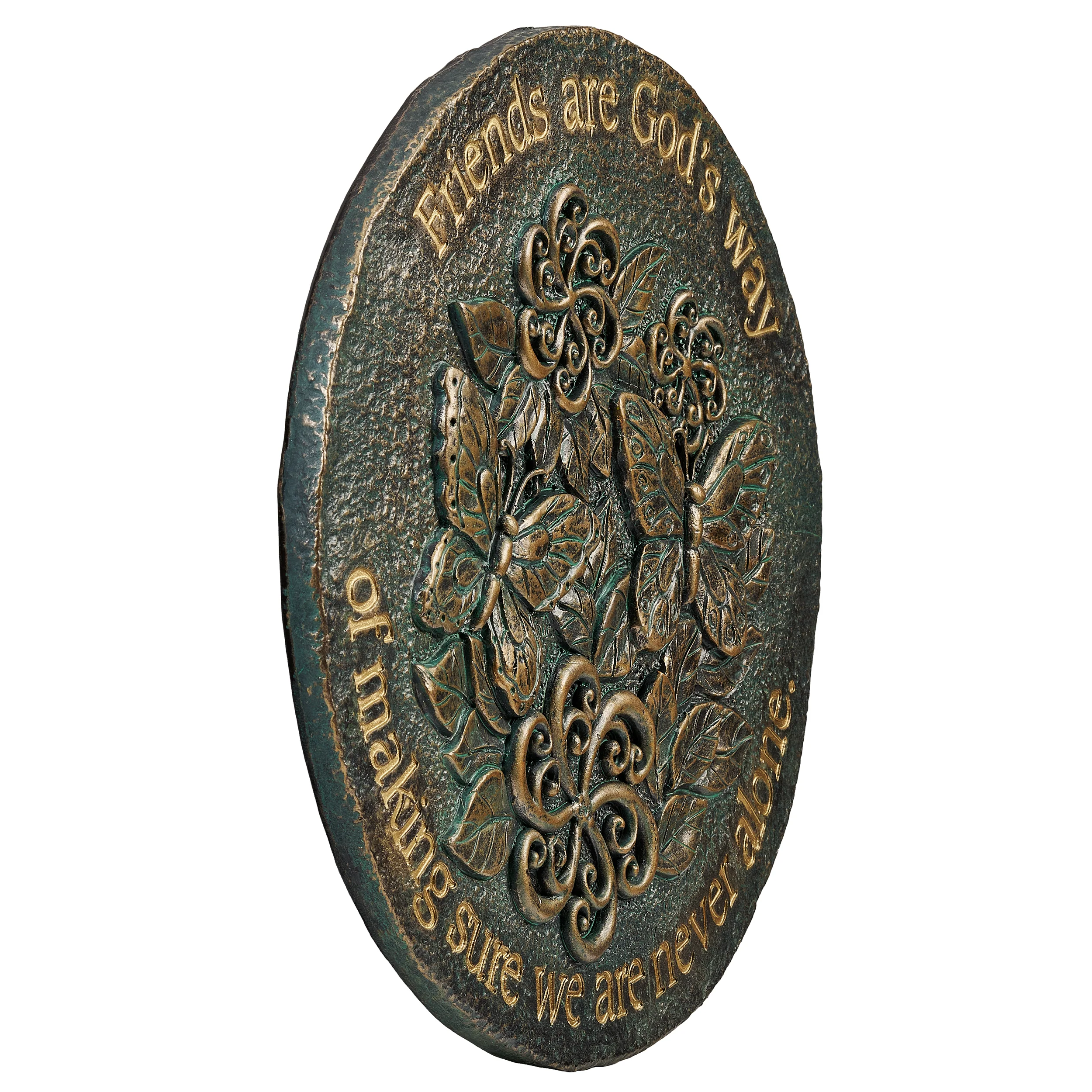Friends Are God's Way Bronze Garden Stone - Image 2