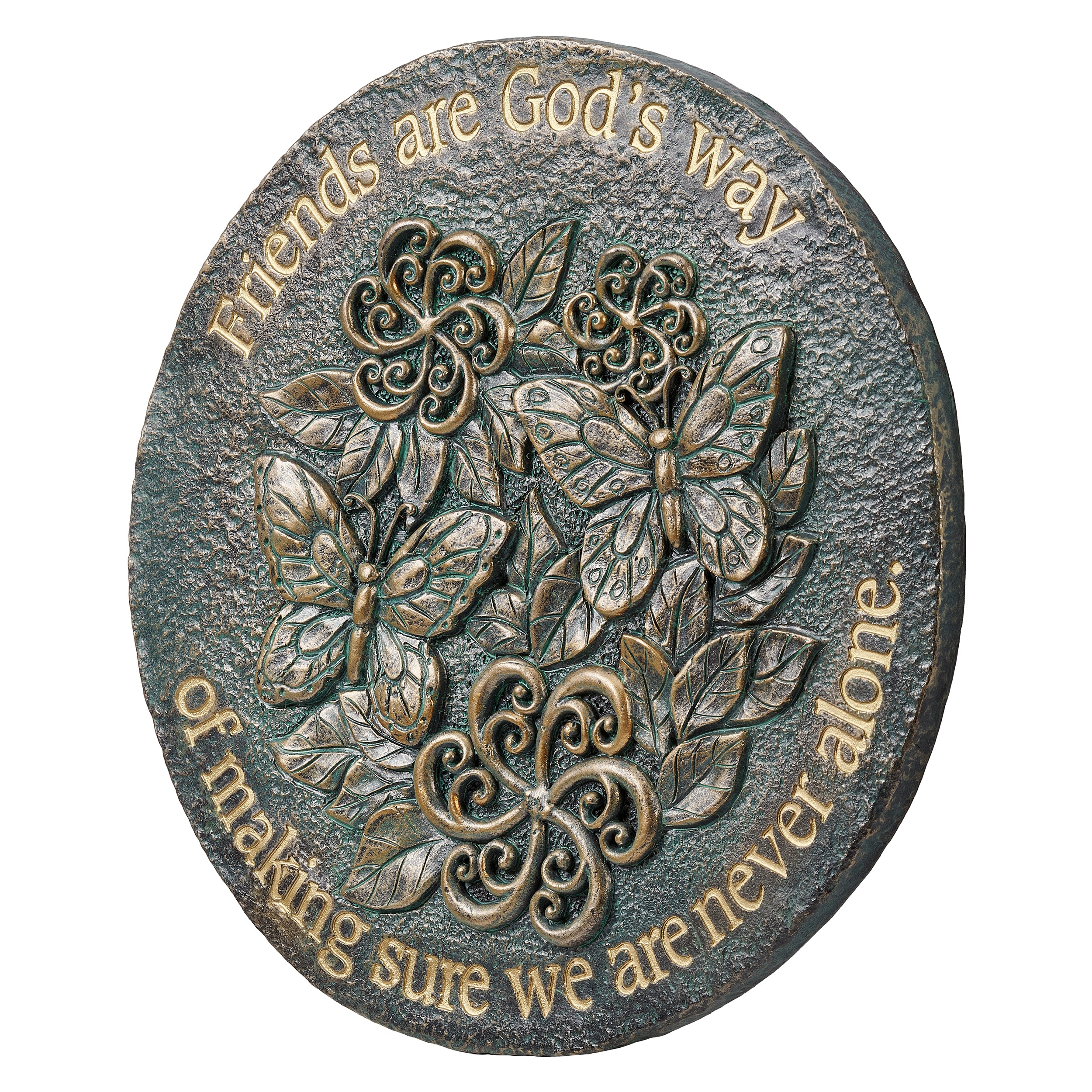 Friends Are God's Way Bronze Garden Stone - Image 3