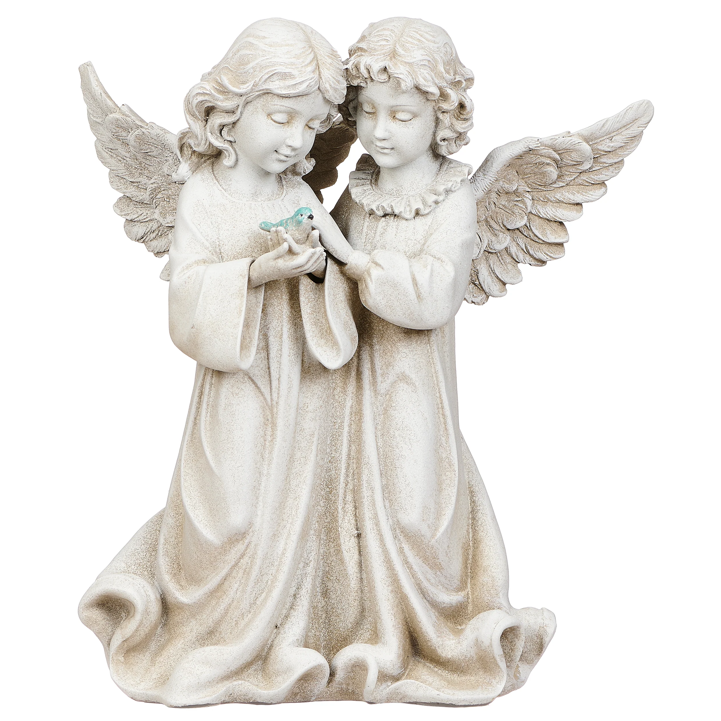 Joseph's Studio Angels With Bird Garden Statue - Image 2