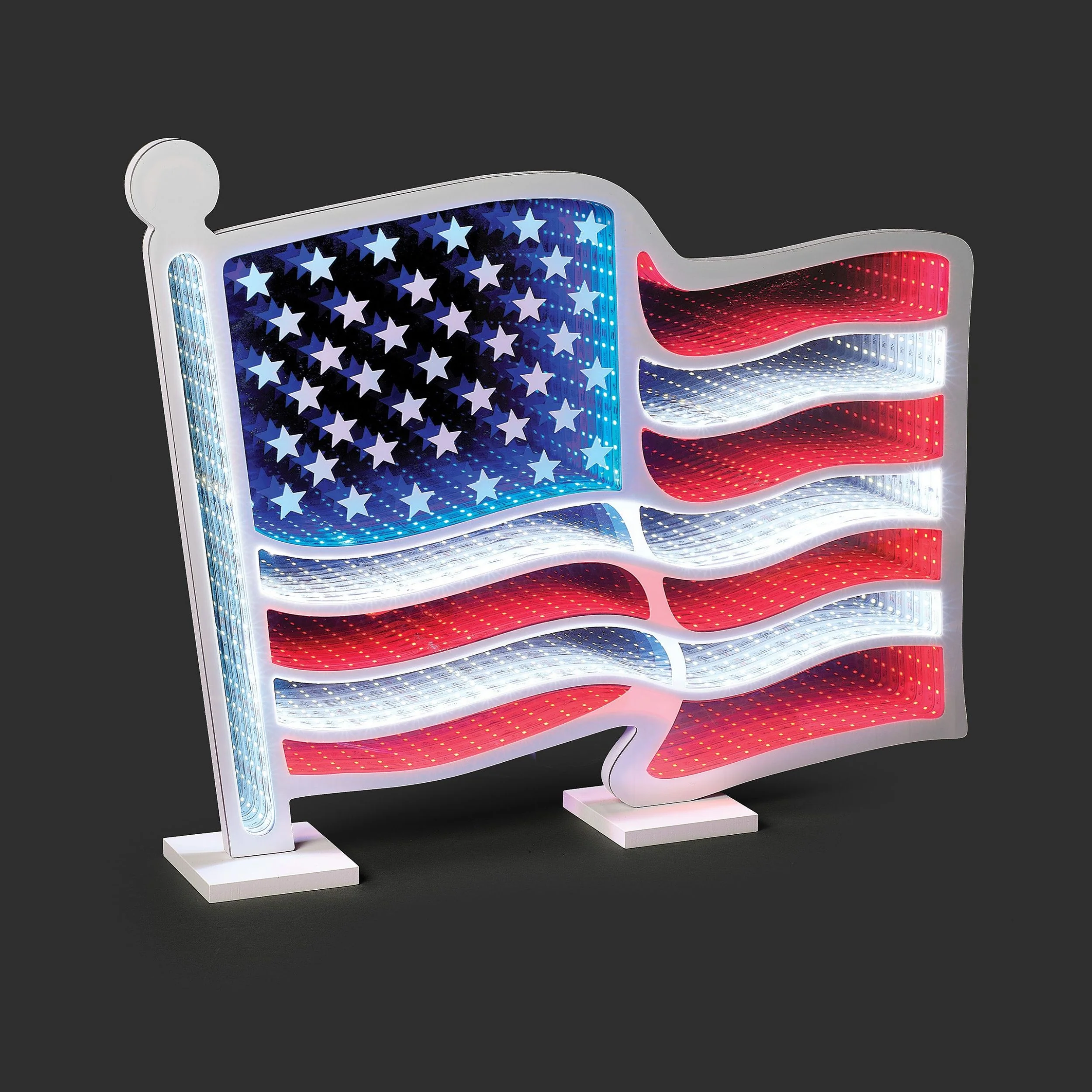 Roman Lights American Flag Eternity Table Decor - Image 2