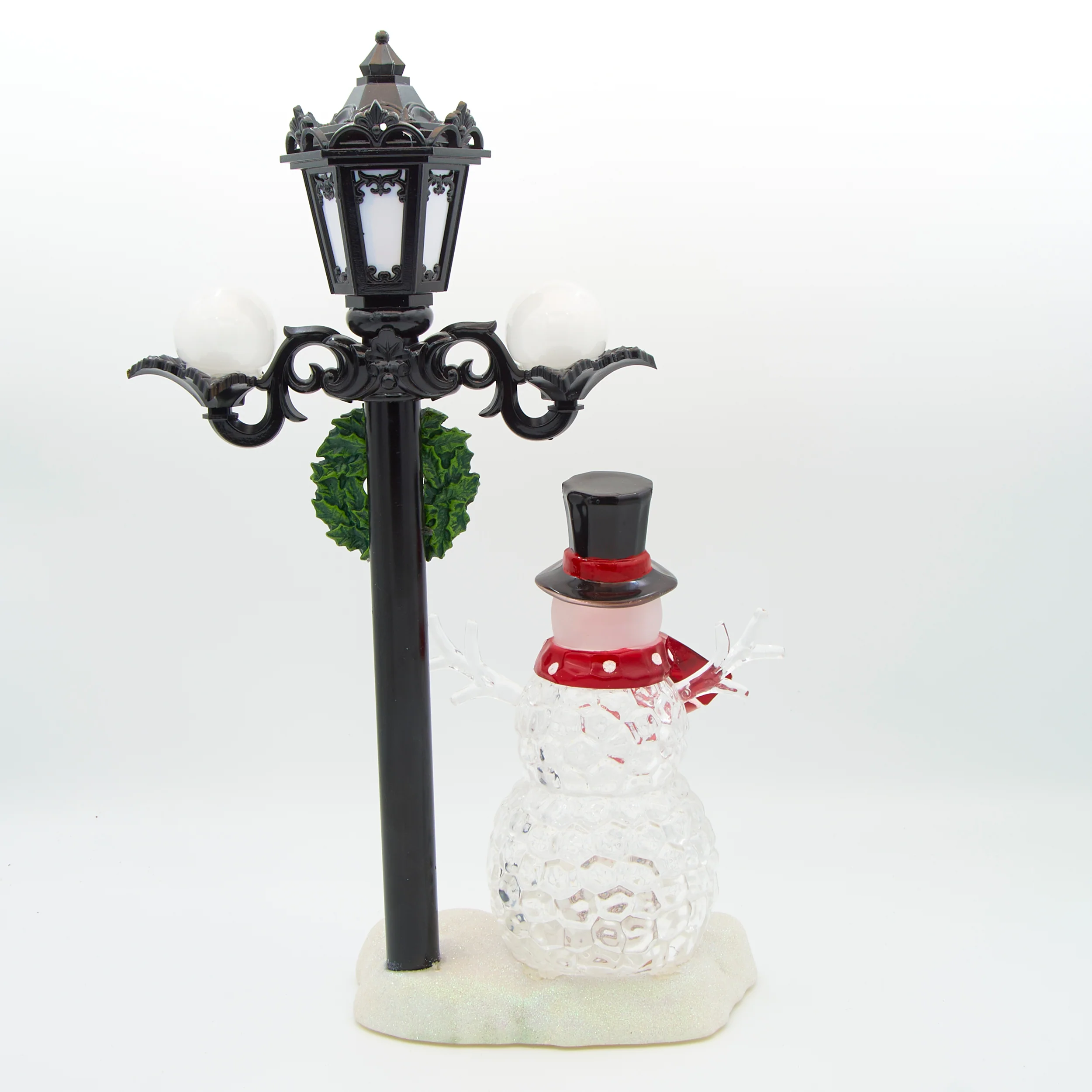 Lighted Snowman Lamppost - Image 3