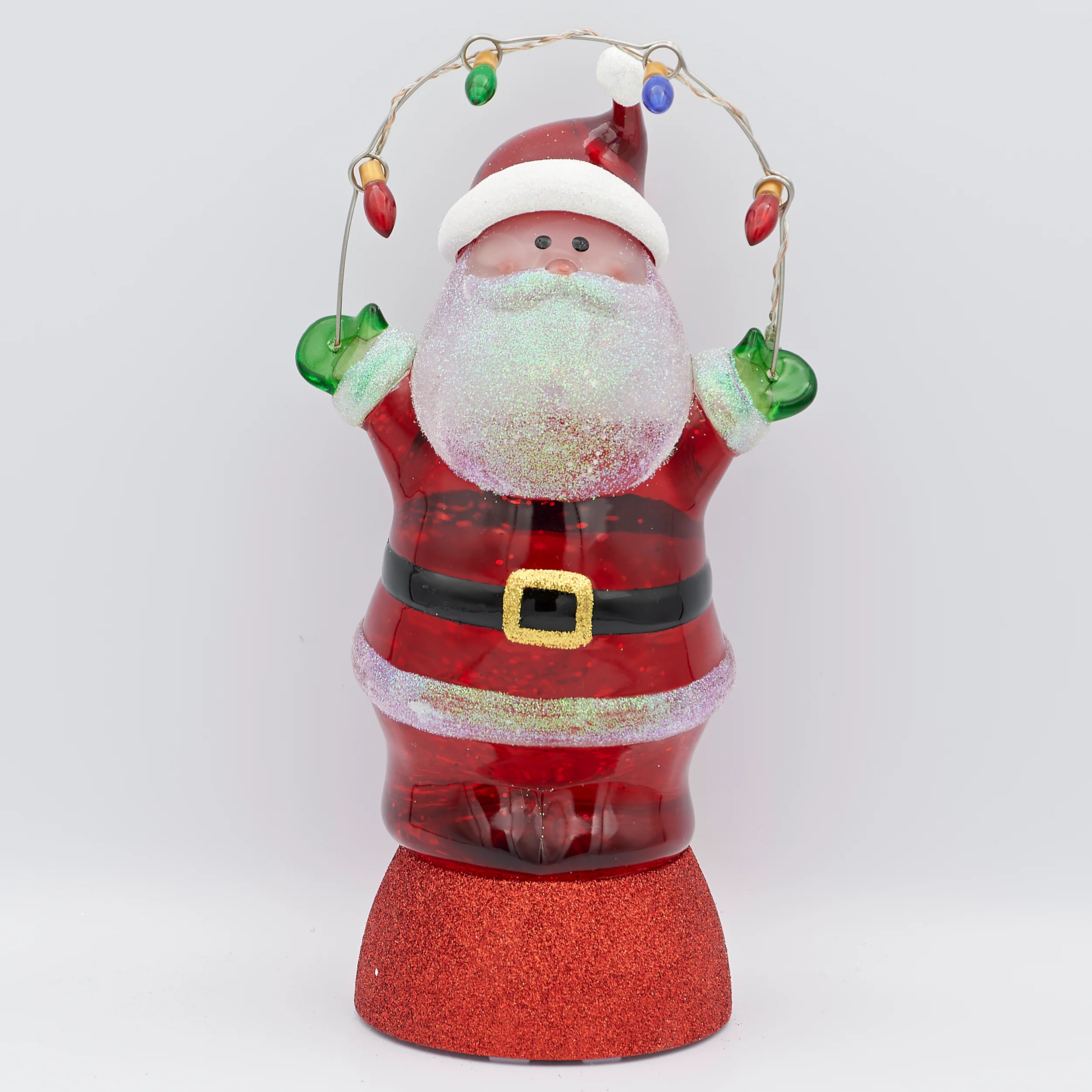 Confetti Lites Lighted Swirl Santa Holding String Lights - Image 2