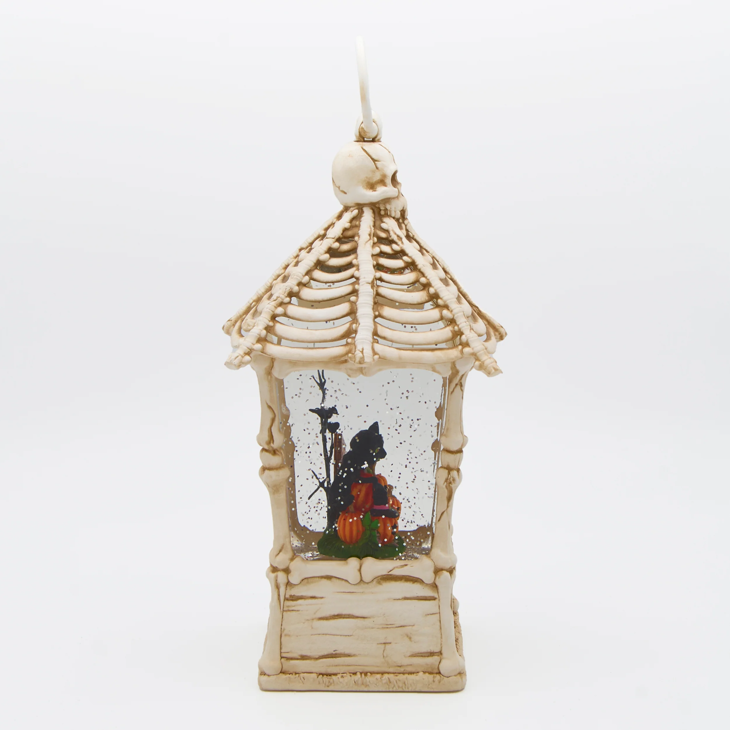 Glitterdome Lighted Swirl Skeleton Bones Lantern - Image 3