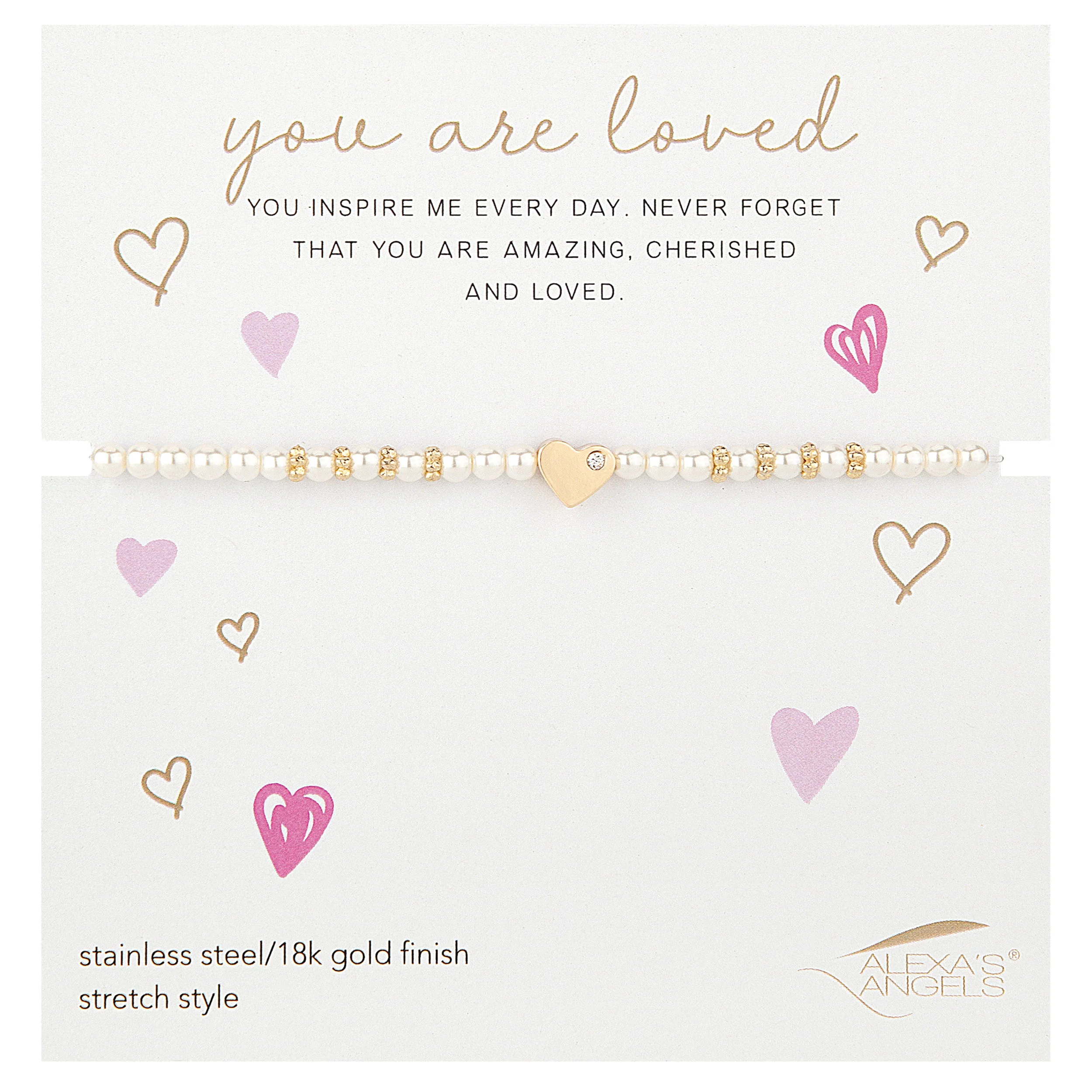 Alexa's Angels "You Are Loved" Child's Heart Bracelet - Image 2